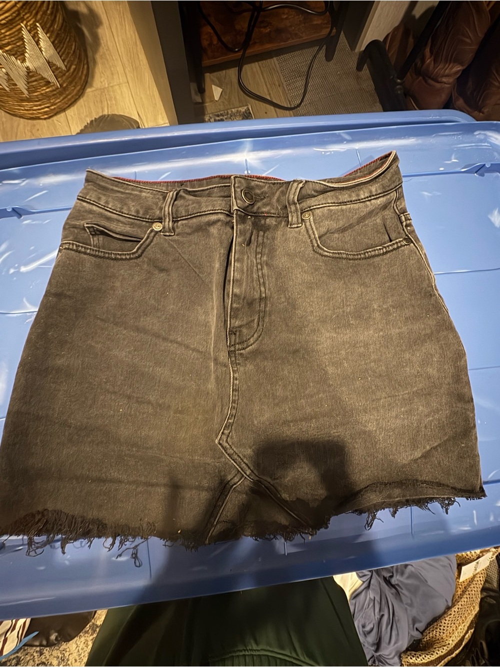 RVCA Women's Black Denim Skirt